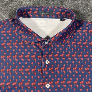 Turtleson Wine Glasses Short Sleeve Stretch Golf Polo Shirt Mens XL Performance